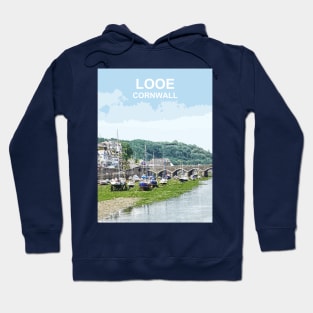 Looe Cornwall art gift. England UK Hoodie